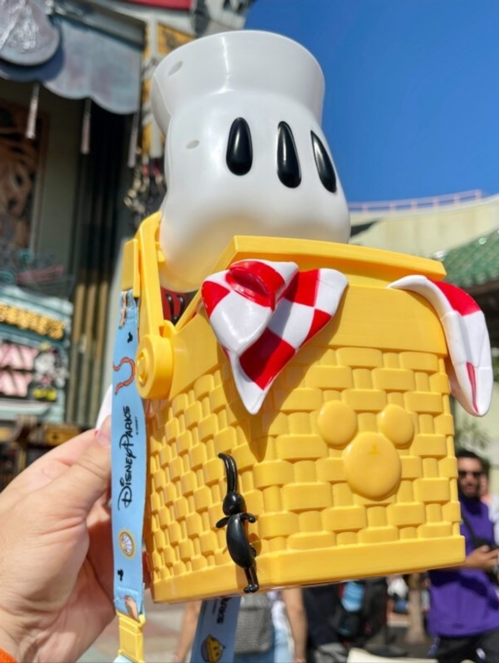 Disney Parks Runaway Railway Picnic Basket Popcorn Bucket w/ Strap NEW SEALED